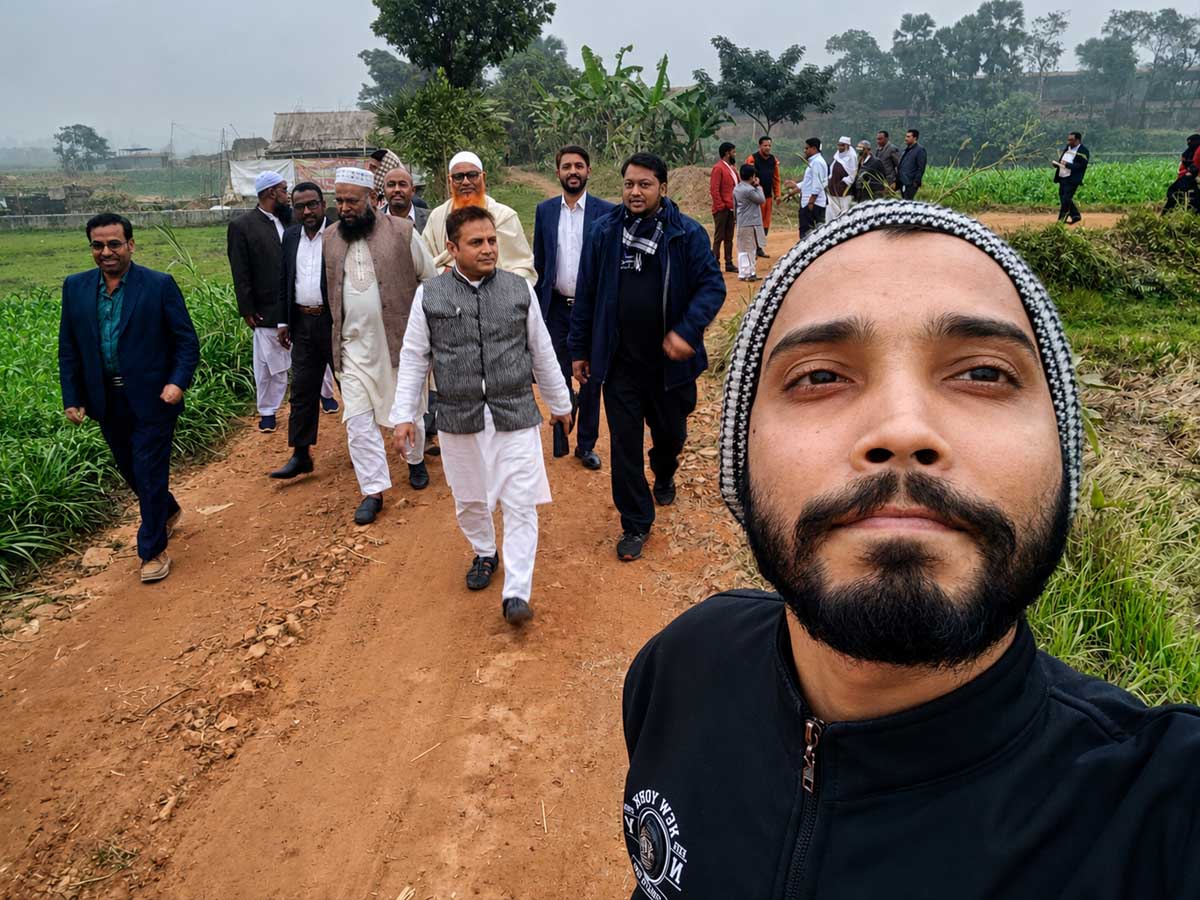Ahsan Jannat with team at Bangla City PLC Dhaka Bangladesh