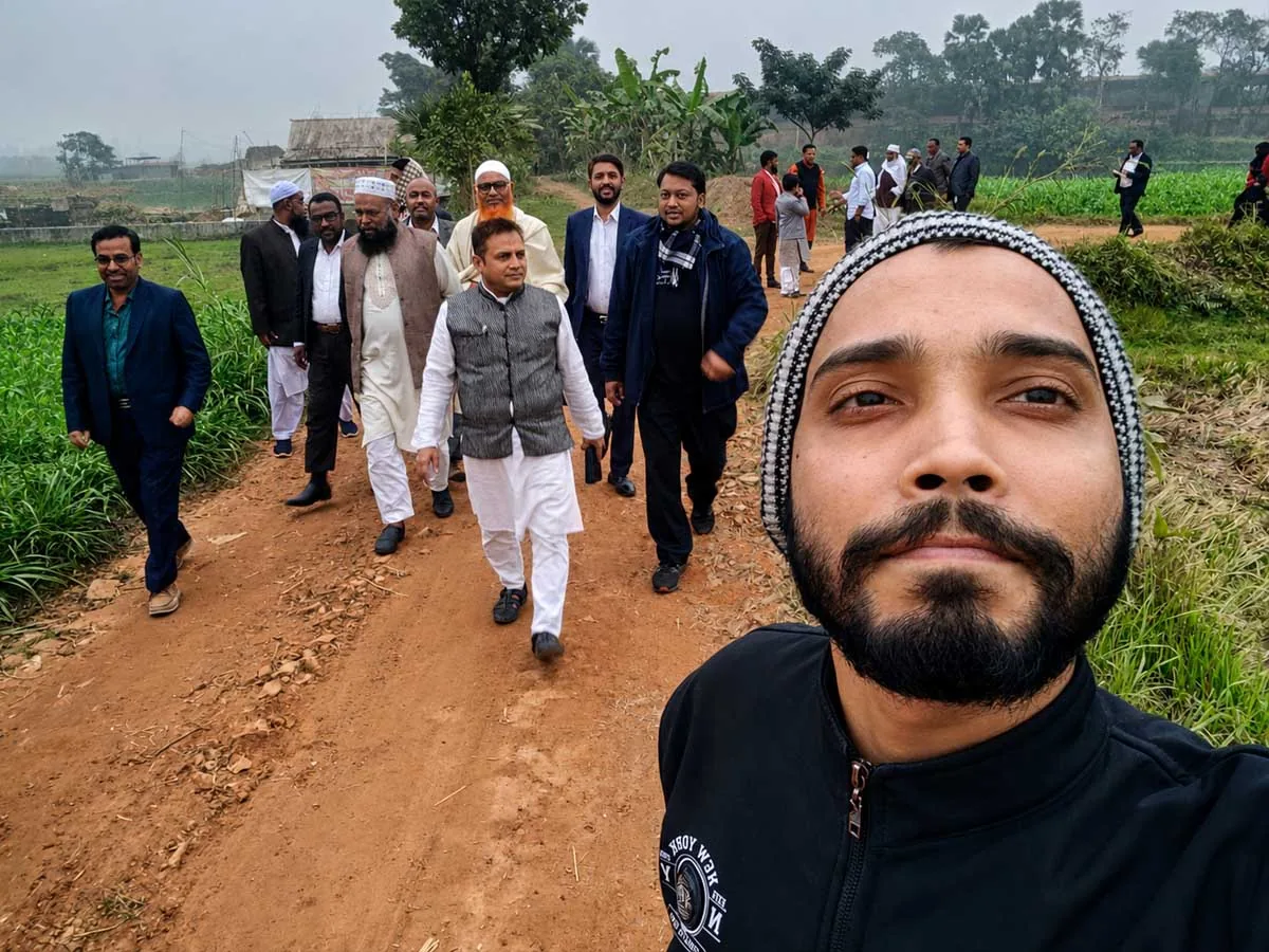 Ahsan Jannat with team at Bangla City PLC Dhaka Bangladesh