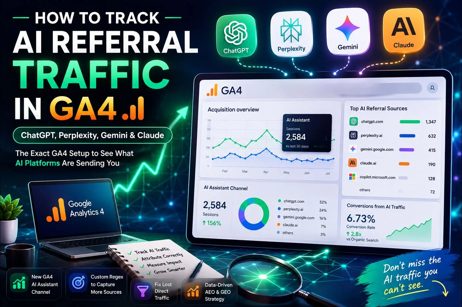 How to Track AI Referral Traffic in GA4